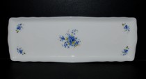 Porcelain tray 45x16cm, forget-me-not porcelain